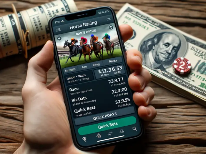 Sportwetten-App für Online-Pferderennen