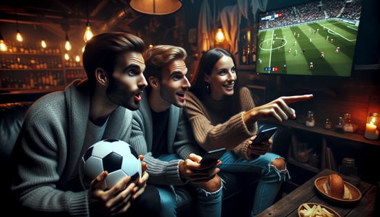 3 Freunde, die auf Sport wetten