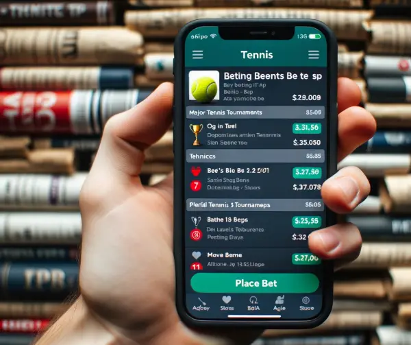 Eine App zum Wetten auf Tennis auf einer Offshore-Seite