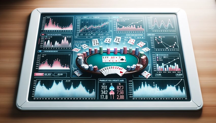 Eine Anwendung, die die Statistiken im Poker zeigt